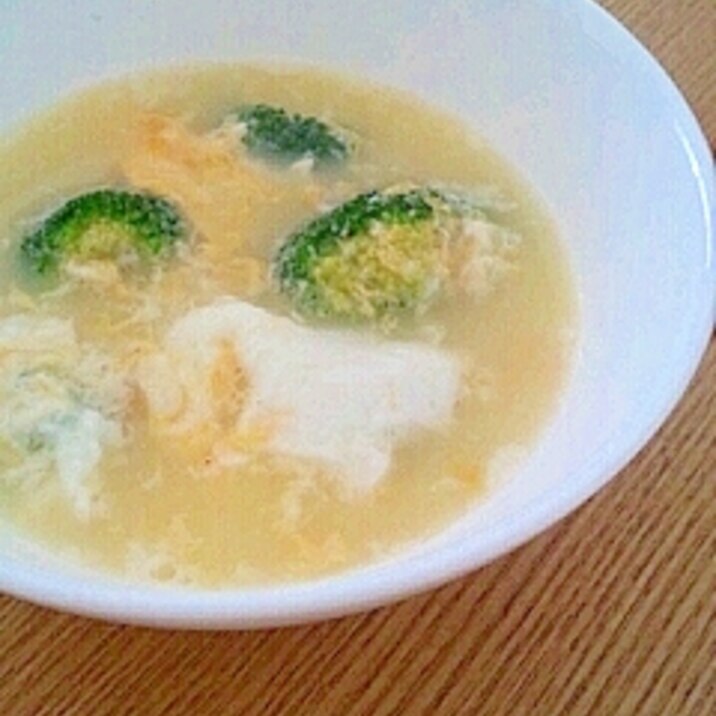 ブロッコリーと卵の中華スープ